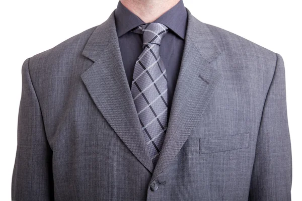 Επιχειρηματίας σε γκρι κοστούμι — Φωτογραφία Αρχείου