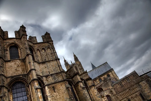 Canterbury cathedral in stormy weather — Stock Photo, Image