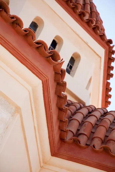 Primer plano del techo de la iglesia cretense — Foto de Stock