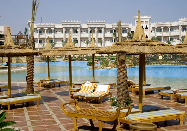 Egyptiska resort hotel — Stockfoto