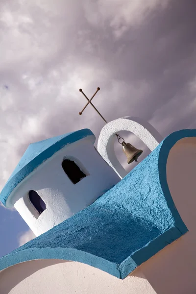 Greek blue church — Stock Photo, Image