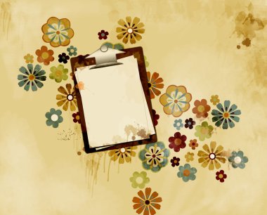 Grungy stained clipboard clipart