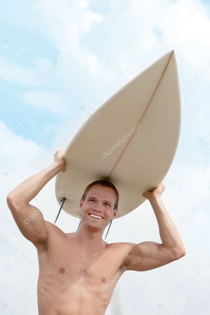 Happy surfer