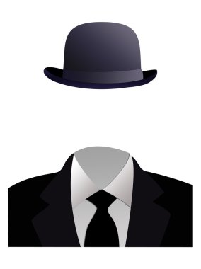 Invisible man concept clipart