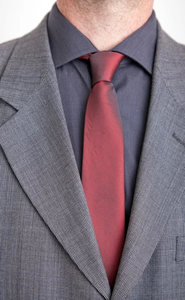 Człowiek w kurtkę, koszulę i krawat — Zdjęcie stockowe