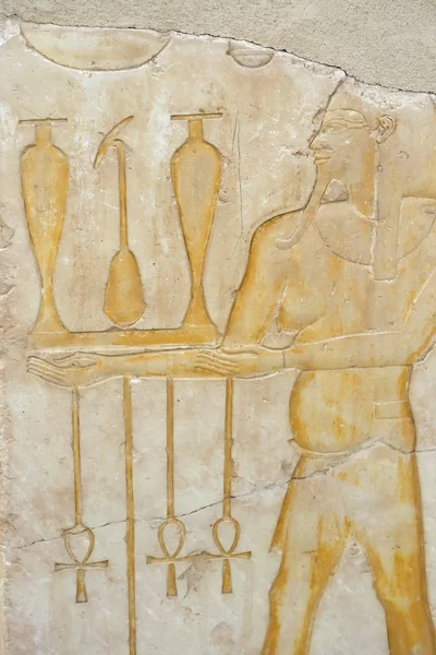 エジプト レリーフ彫刻 — ストック写真