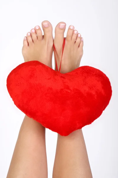 Valentines legs — Stock Photo, Image