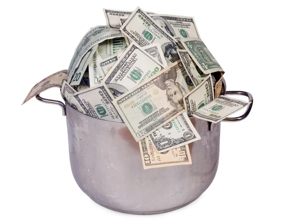 Pot of money — Stock Photo, Image