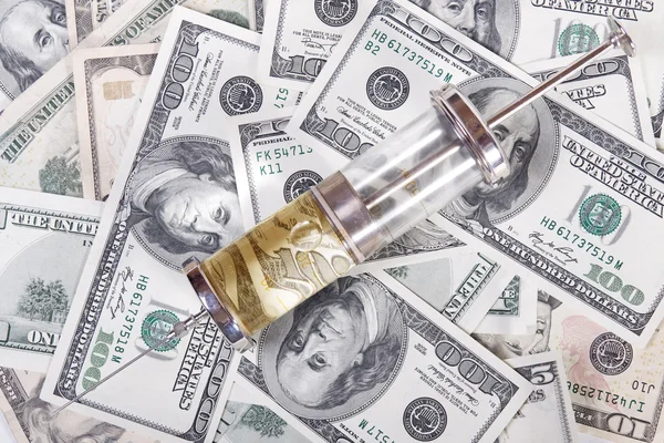 stock image Money with injection