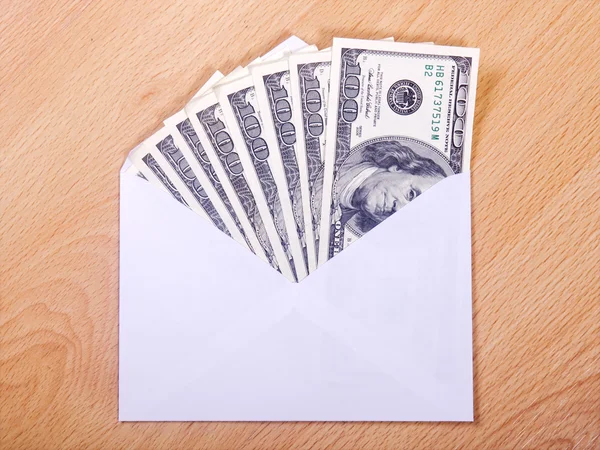 Money in an envelope — Stock Photo, Image