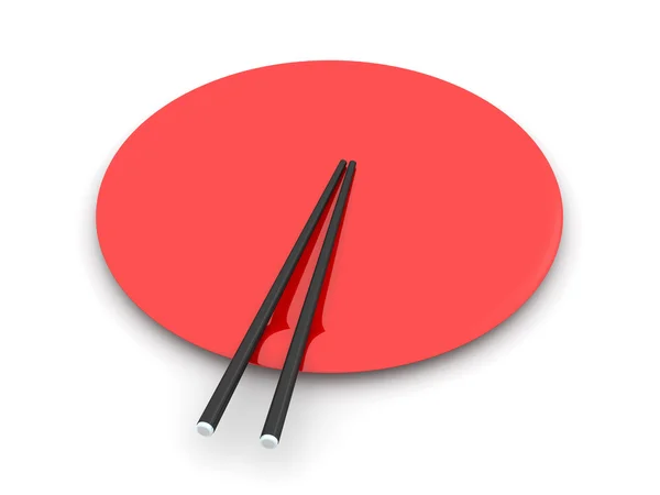 Asijská deska s hůlkami — Stock fotografie