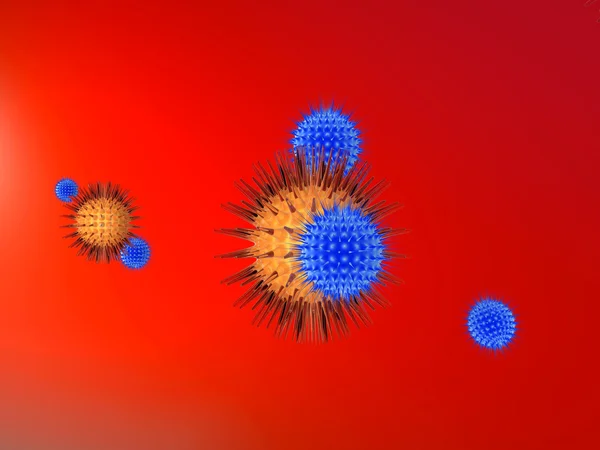 Vírus vs. Sistema imunitário 2 — Fotografia de Stock