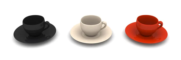 Tre tazze di caffè — Foto Stock