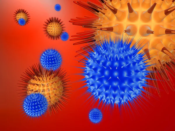 病毒与免疫系统 2 — 图库照片
