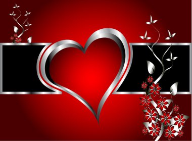 A red hearts Valentines Day Background clipart