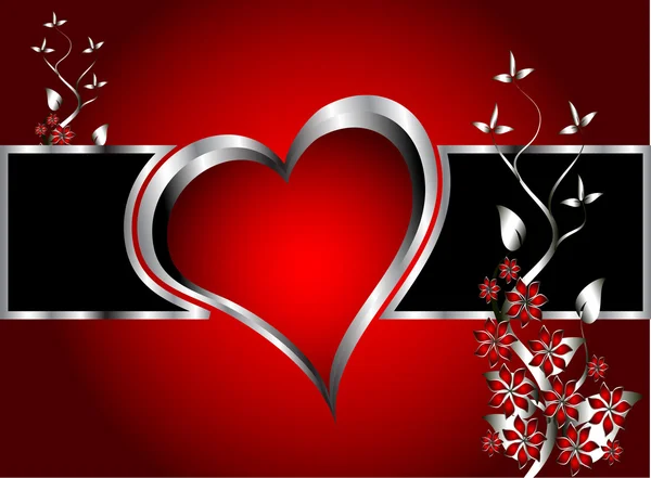 Красные сердца День святого Валентина фон — стоковый вектор