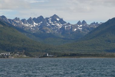 Mountain lake in Patagonian Andes clipart