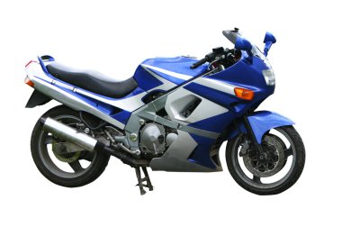 Blue speed bike clipart