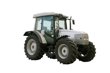 Silver tractor clipart