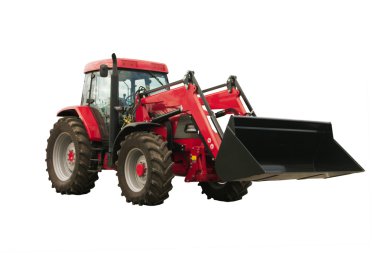 Red tractor clipart