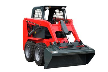 Small Red Exacavator clipart