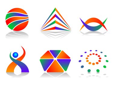 Vector Abstract Logo Icon Design Set clipart