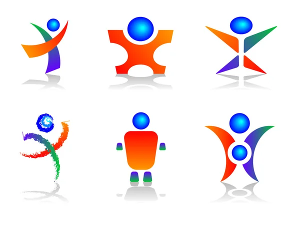 Éléments de conception du logo humain — Image vectorielle