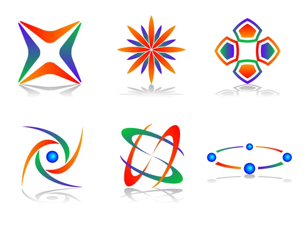 Set di design icona logo astratto vettoriale — Vettoriale Stock