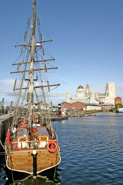 Leverpool-Schiffe im Dock — Stockfoto