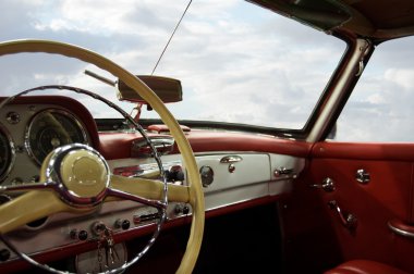 Classic Car Dashboard clipart