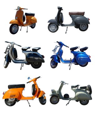 Vintage Scooters clipart