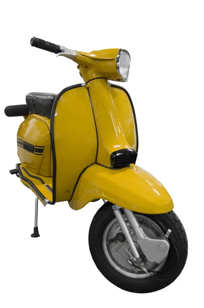 Vintage svart och gult scooter — Stockfoto