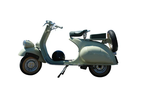 Винтажный зеленый скутер (включая дорожку) ) — стоковое фото