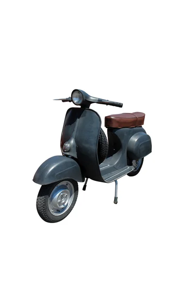 Vintage zwarte scooter (pad opgenomen) — Stockfoto
