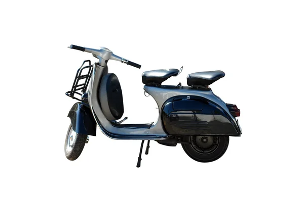 Klasik siyah ve gri scooter — Stok fotoğraf
