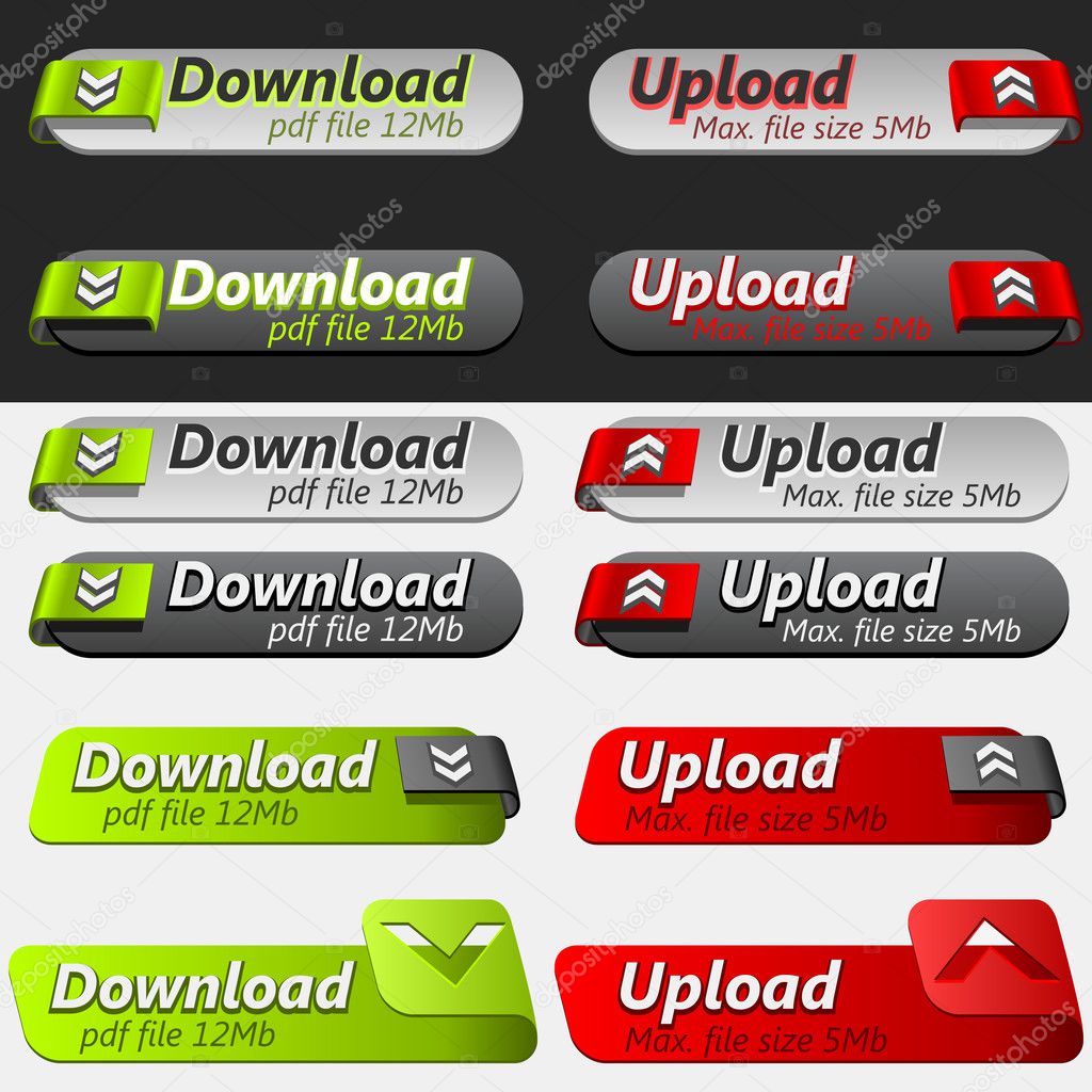Upload and Download Button Set