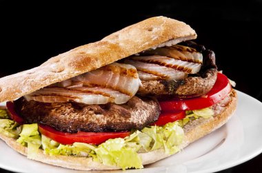 Portobello sandwich clipart