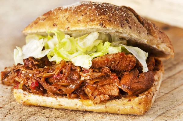 Vlees sandwich — Stockfoto