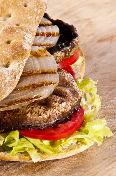 Portobello sendvič — Stock fotografie