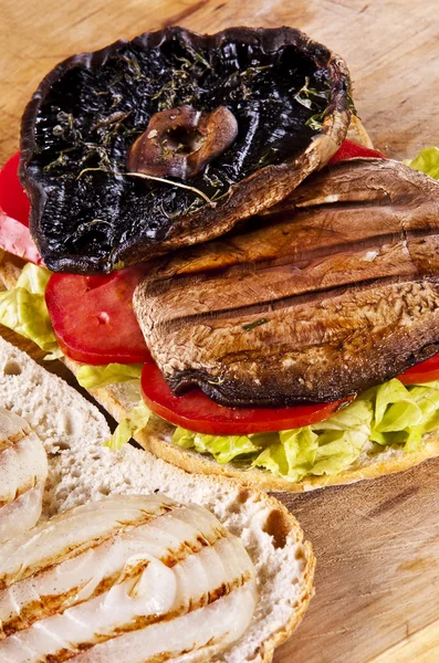 Portobello sandwich — Stockfoto
