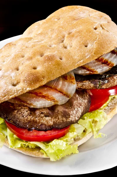 Portobello sendvič — Stock fotografie