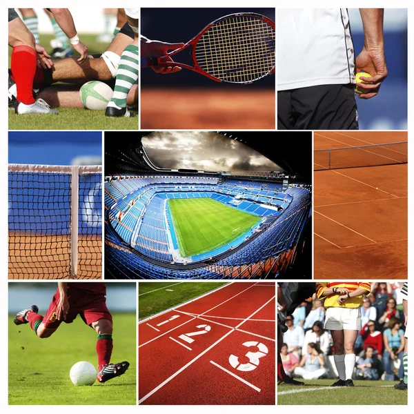 Collage deportivo — Foto de Stock