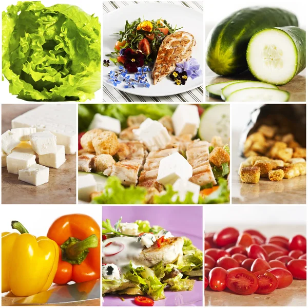 stock image Chicken salad collage