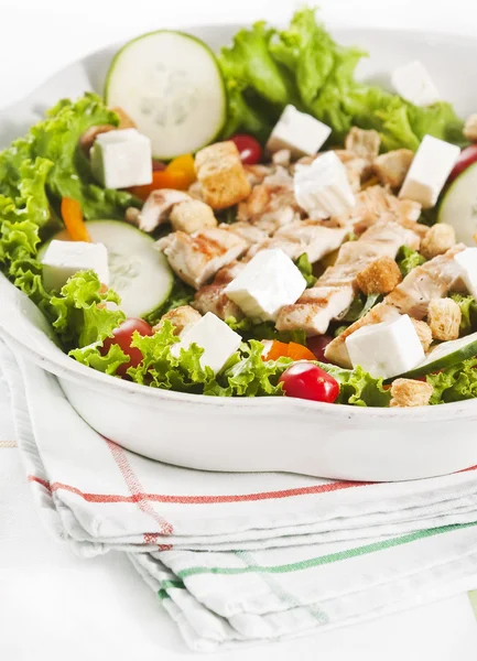Grilled chicken salad — Stock Photo, Image