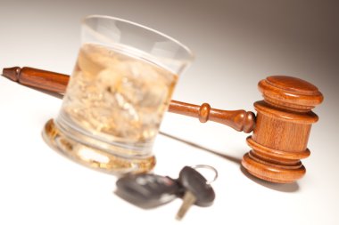 Gavel, Alcoholic Drink and Car Keys clipart