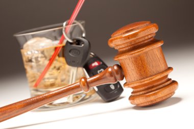 Gavel, Alcoholic Drink and Car Keys clipart