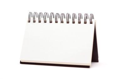 Blank Spiral Note Pad Standing Isolated clipart