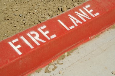 Red Fire Lane Curb clipart