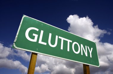 Gluttony Green Road Sign clipart