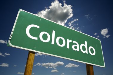 Colorado Green Road Sign clipart